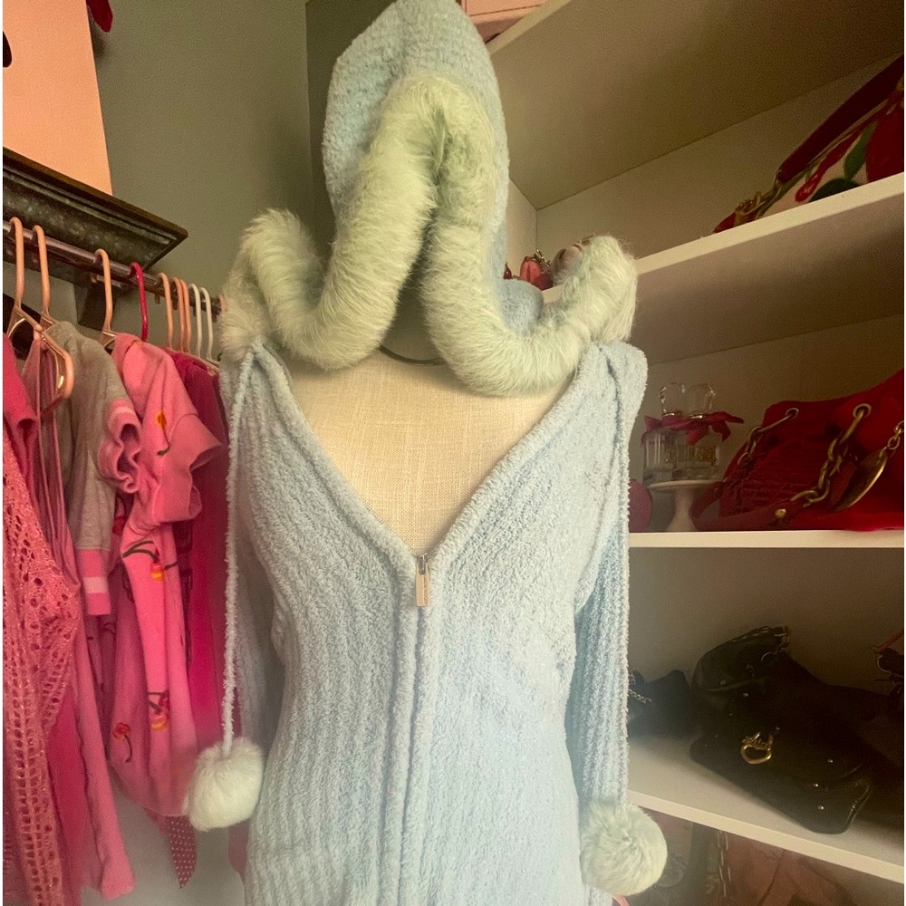 BLUE BEBE SPORT FUZZY POM POM HOODIE